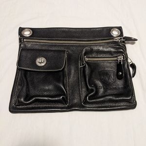 ROOTS Black Leather Village Purse Only*